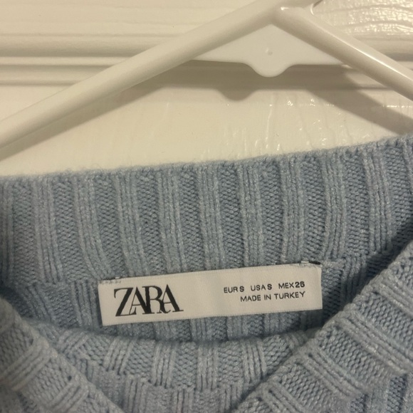 Light Blue Ribbed Sweater - Picture 3 of 3